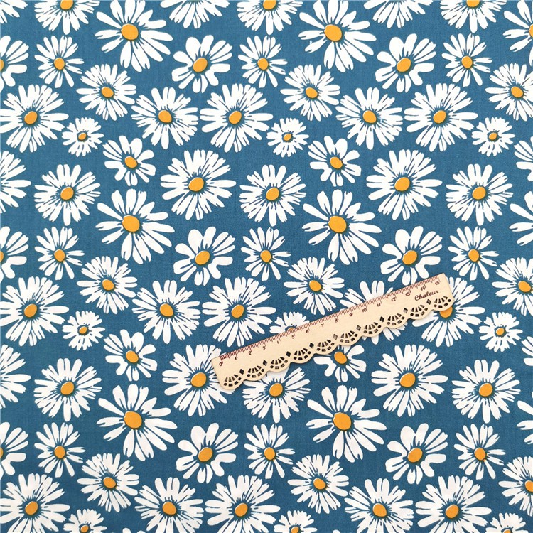 Tấm Vải 100% cotton In Hình Hoa Cúc Dành Cho May Váy Trẻ Em