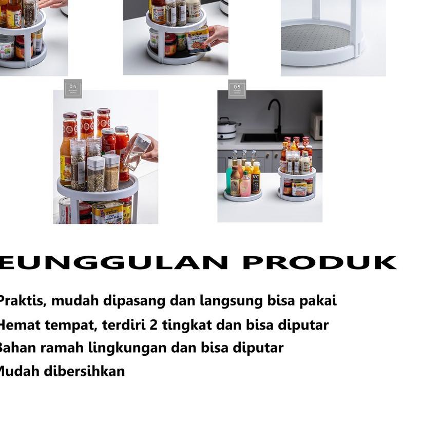 Giá Đựng Gia Vị 2 Tầng Xoay Được Đa Năng 44f | BigBuy360 - bigbuy360.vn