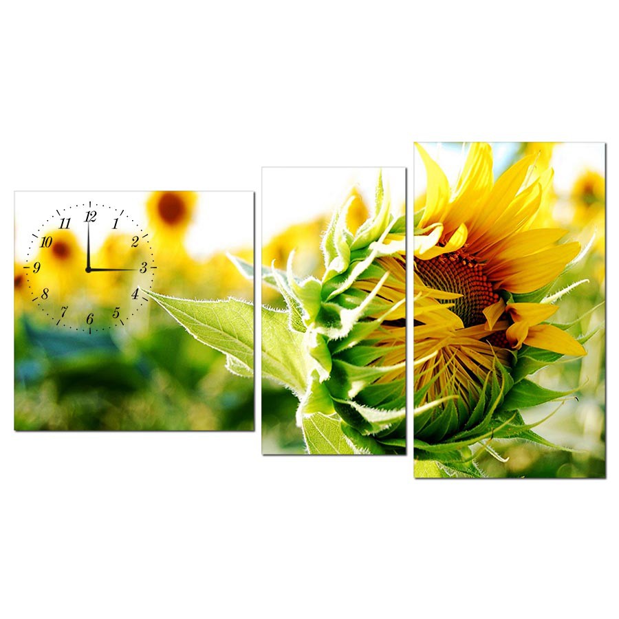 Tranh đồng hồ hoa hướng dương X0122