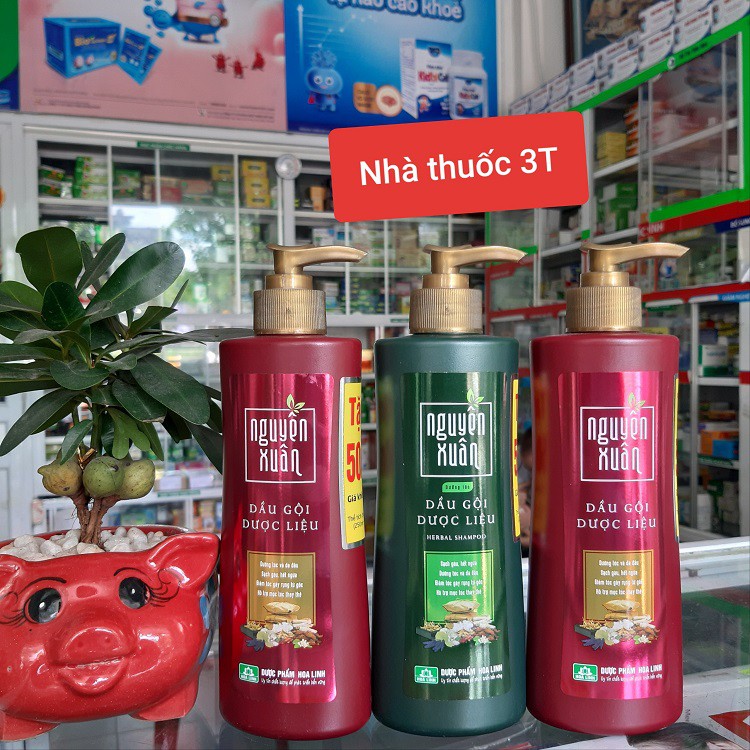 Dầu gội dược liệu Nguyên Xuân- sạch gàu, giảm rụng tóc và ngứa da đầu, kích thích mọc tóc.