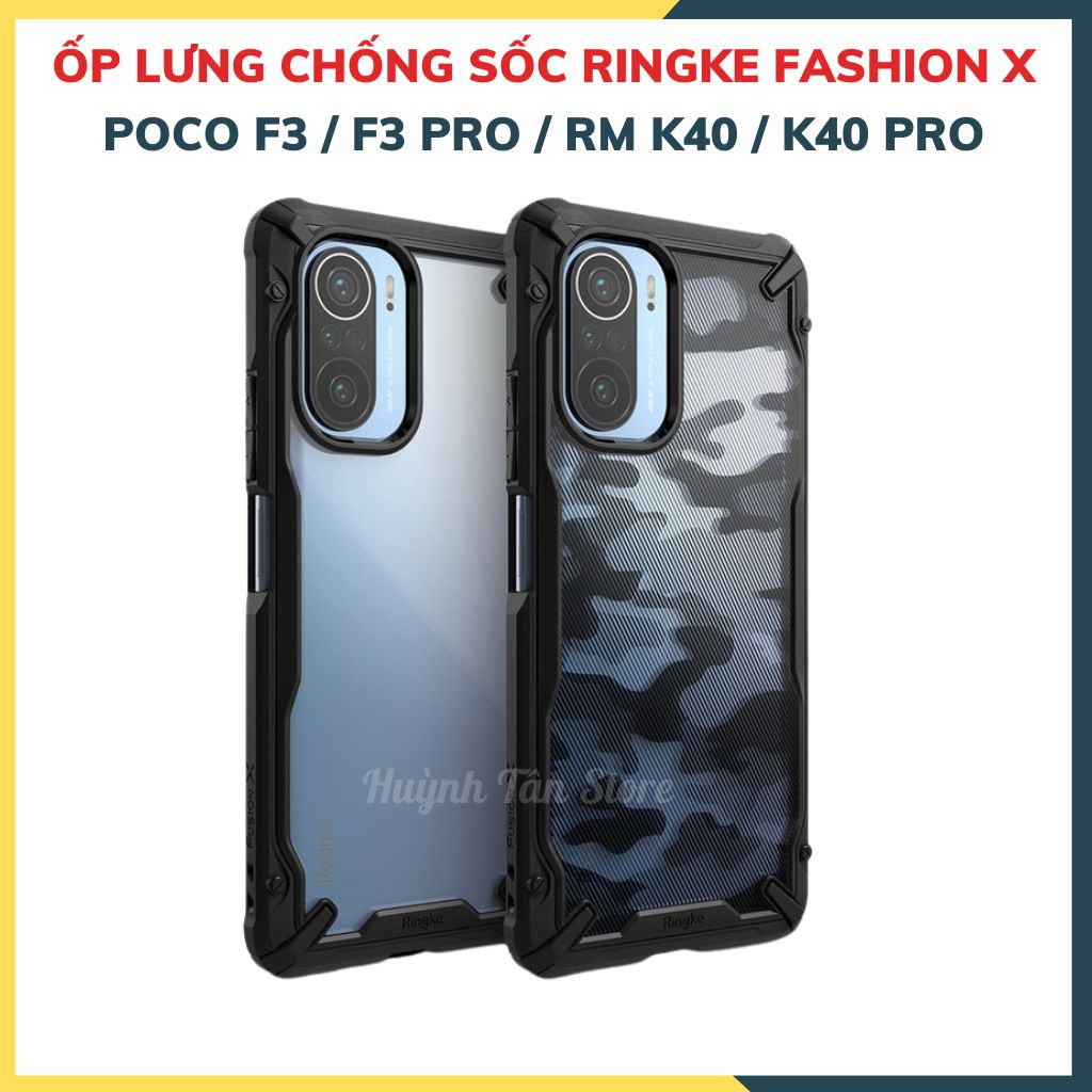 Ốp lưng Poco F3, F3 Pro, Redmi K40, K40 Pro chống sốc Ringke Fusion X chính hãng Korea