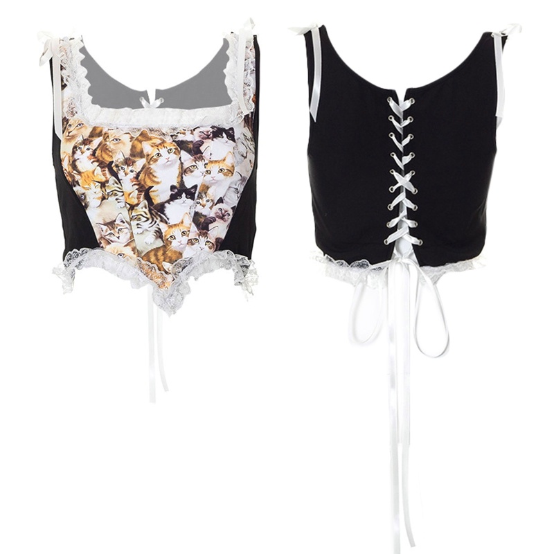 Áo Corset Ren Không Tay Định Hình Cơ Thể Cho Nữ