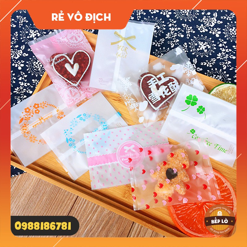 Túi đựng bánh quy 25gr nhiều mẫu mã SIÊU ĐẸP SANG TRỌNG - set 100 túi