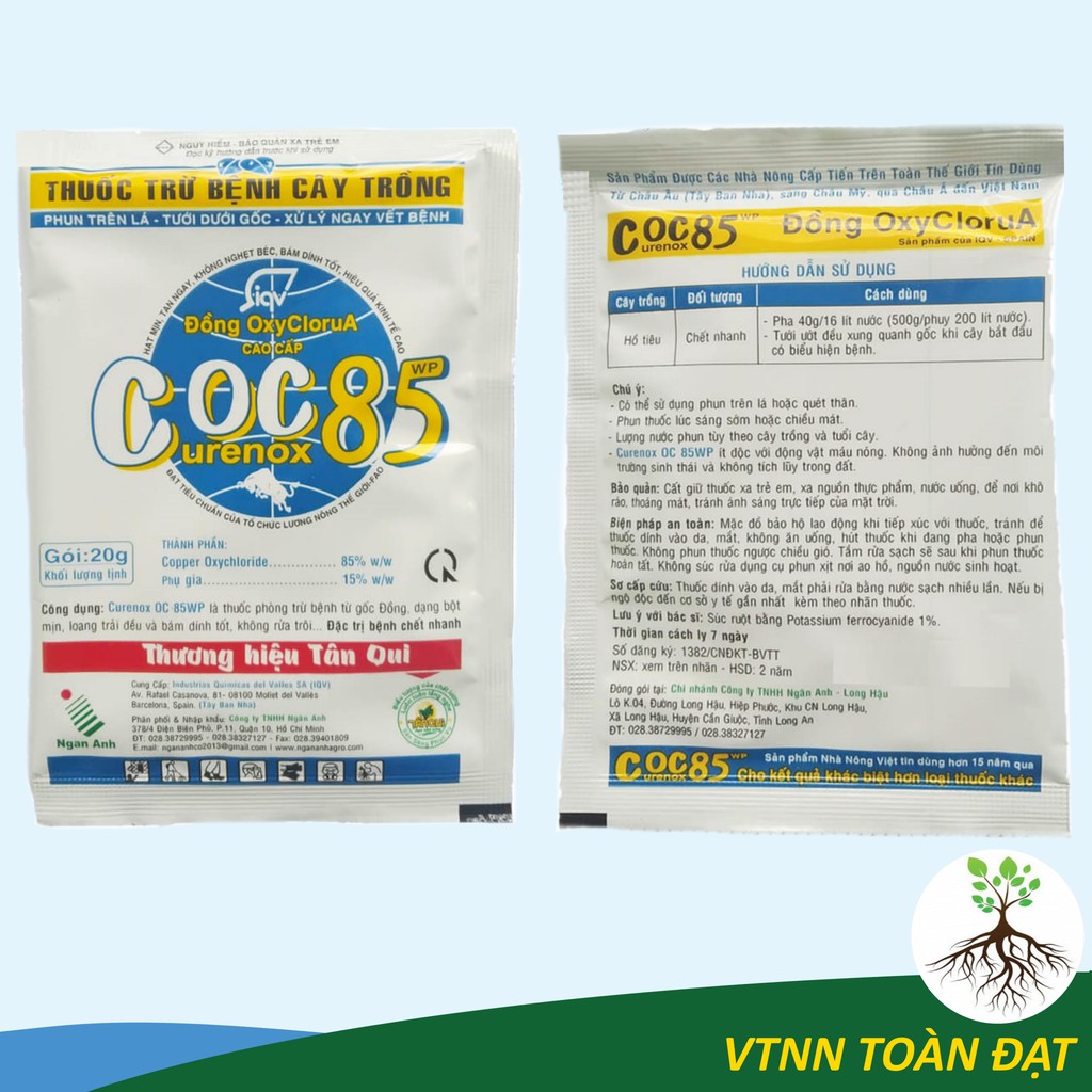 Thuốc Trừ Bệnh Coc85 WP (Gói 20g), thuốc trừ bệnh gốc đồng coc 85