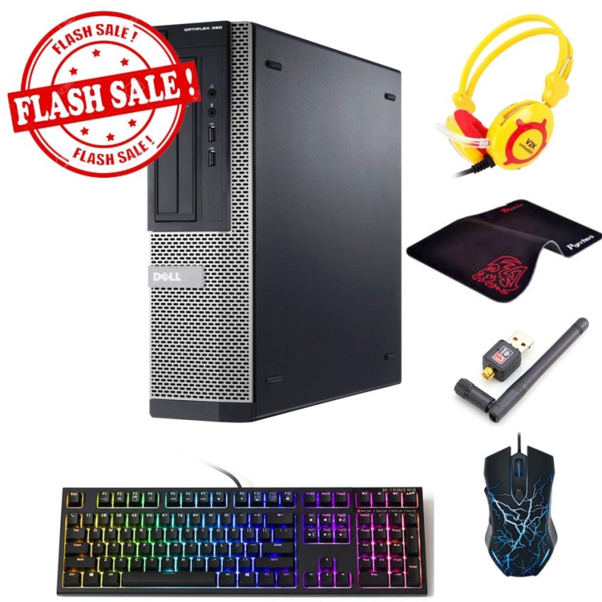 Thùng CPU DELL OPTIPLEX 390 DT (Core i3 2120, Ram 8GB, HDD 1TB) + Quà Tặng - Hàng Nhập Khẩu
