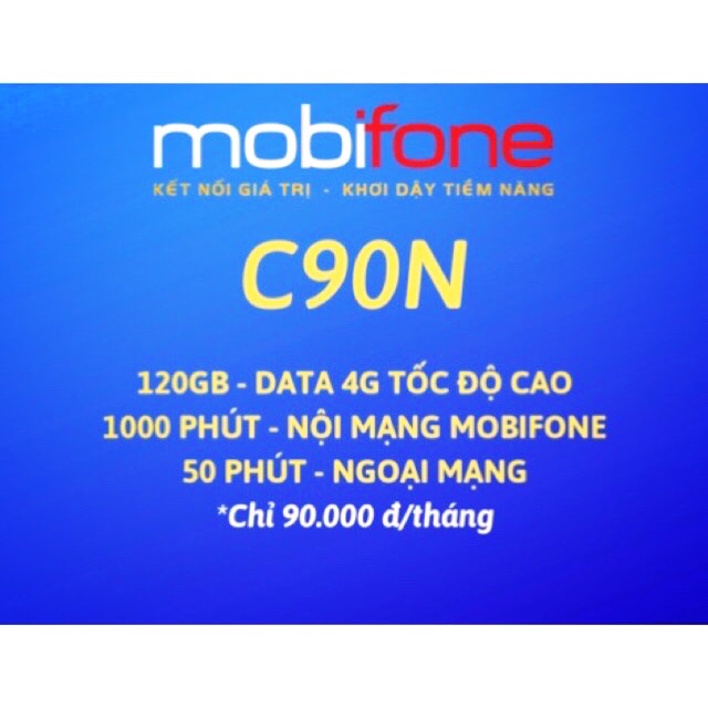 SIM 4G C90N FREE 3 THÁNG MOBIFONE