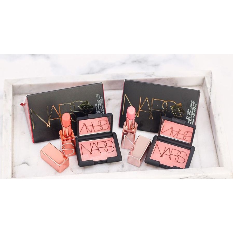 Set Phấn Má + Son Nars Softcore After Glow Lip Balm/ Blush Set