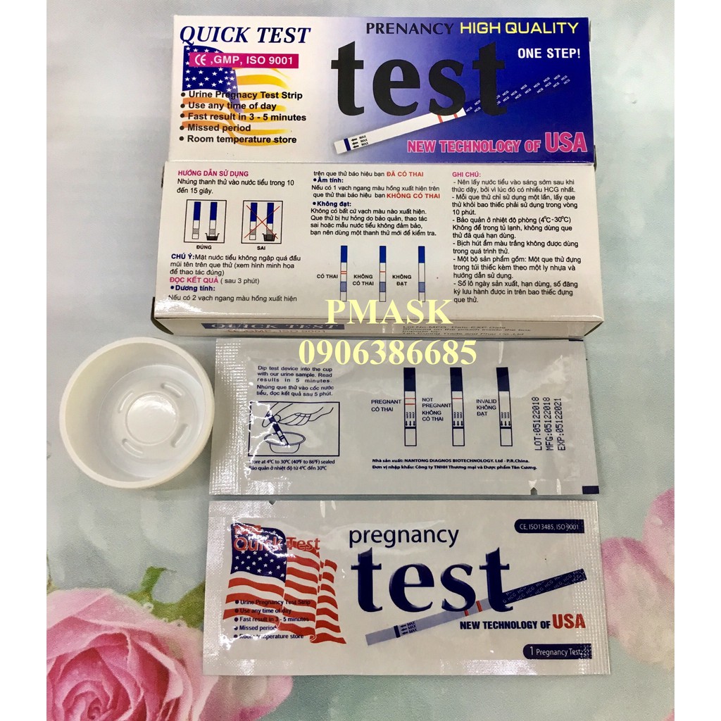 10 Que Thử Thai Quick Test phát hiện thai sớm - Nhanh chóng - Đơn giản - Chính xác