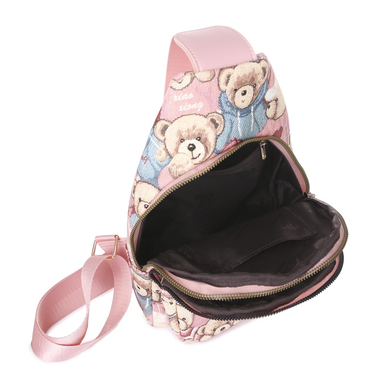 Túi Đeo Trước Ngực Họa Tiết Hoạt Hình Xinh Xắn Cho Nữ