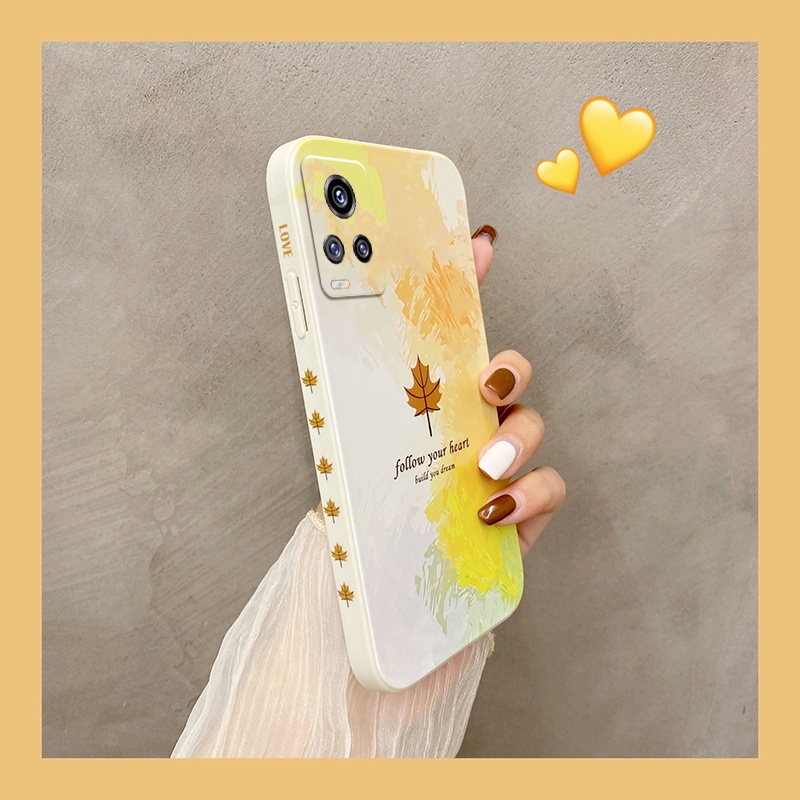 Ốp lưng Vivo V20 Ốp Lưng Vivo V20 SE Ốp V2024 V2025 Lưng silicone Mềm Chống Rơi In Hình Tranh Sơn Dầu Đơn Giản Cho Vivo V20 SE V20SE