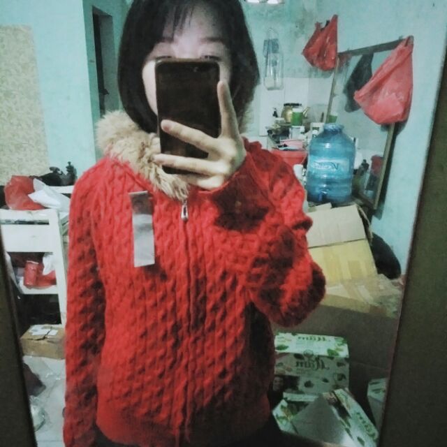 Áo khoác len lót lông cao cấp