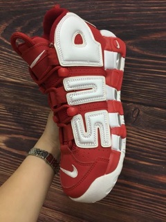 Giày thể thao uptempo đỏ trắng