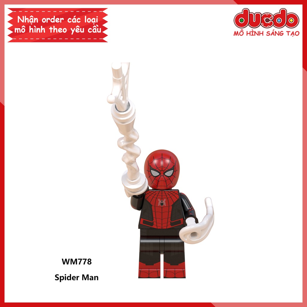 Minifigures các nhân vật Spider Man người nhện xa nhà - Đồ chơi Lắp ghép Xếp hình Mini Iron Man Mô hình WM WM6071