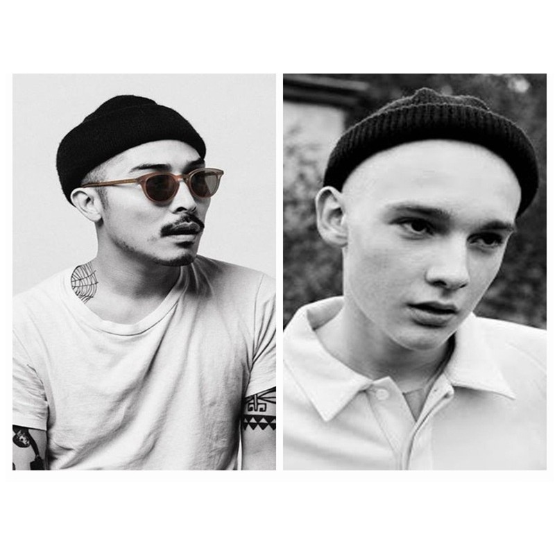 Mũ Len Beanie Retro Nam nữ Unisex Mũ Len đan Yuppie Dưa hấu Checkin Đà Lạt Mũ Len nồi Landlord Hàn Quốc