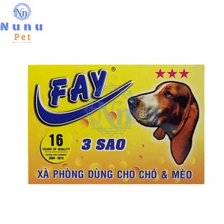 Xà phòng tắm trị ve ghẻ, dưỡng lông, khử mùi cho chó mèo - Fay 3 sao 100g