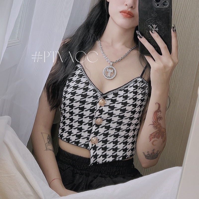 Dây chuyền, vòng cổ xi bạch kim, xi mạ vàng kèm mặt tròn size to logo hãng .PTNACC.