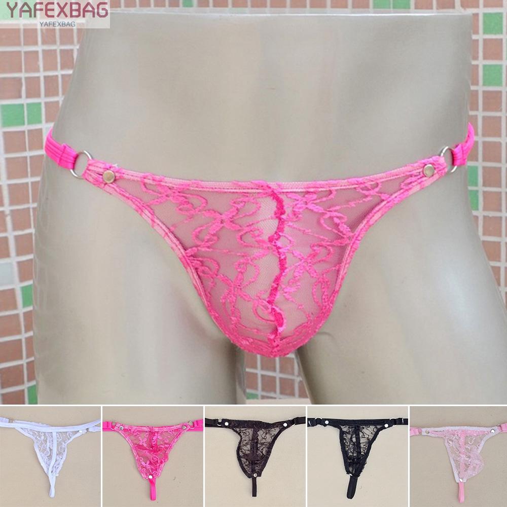 Quần lót dây G-String kiểu ren xuyên thấu gợi cảm dành cho nam giới