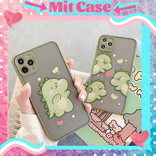 Ốp lưng iPhone Ốp Nhám Viền Màu  Khủng Long Cute iPhone 6/6plus/7plus/8plus/x/xs/xs max/11/11pro/11 pro max/12/12promax