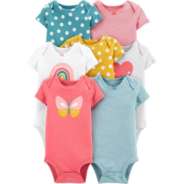 (Chọn mẫu size 9M) Bodysuit Carter, Bodychip cộc tay cho bé gái, bé sơ sinh