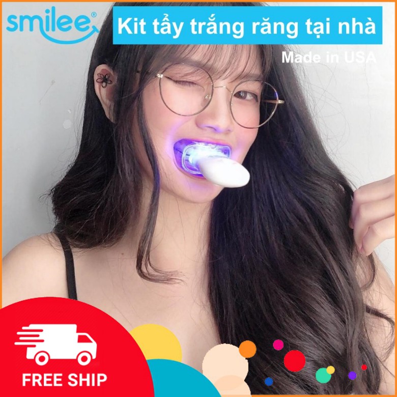 Bộ Kit tẩy trắng răng Smilee chính hãng, tăng 3-6 tone chỉ trong 20' mỗi ngày - Made in USA