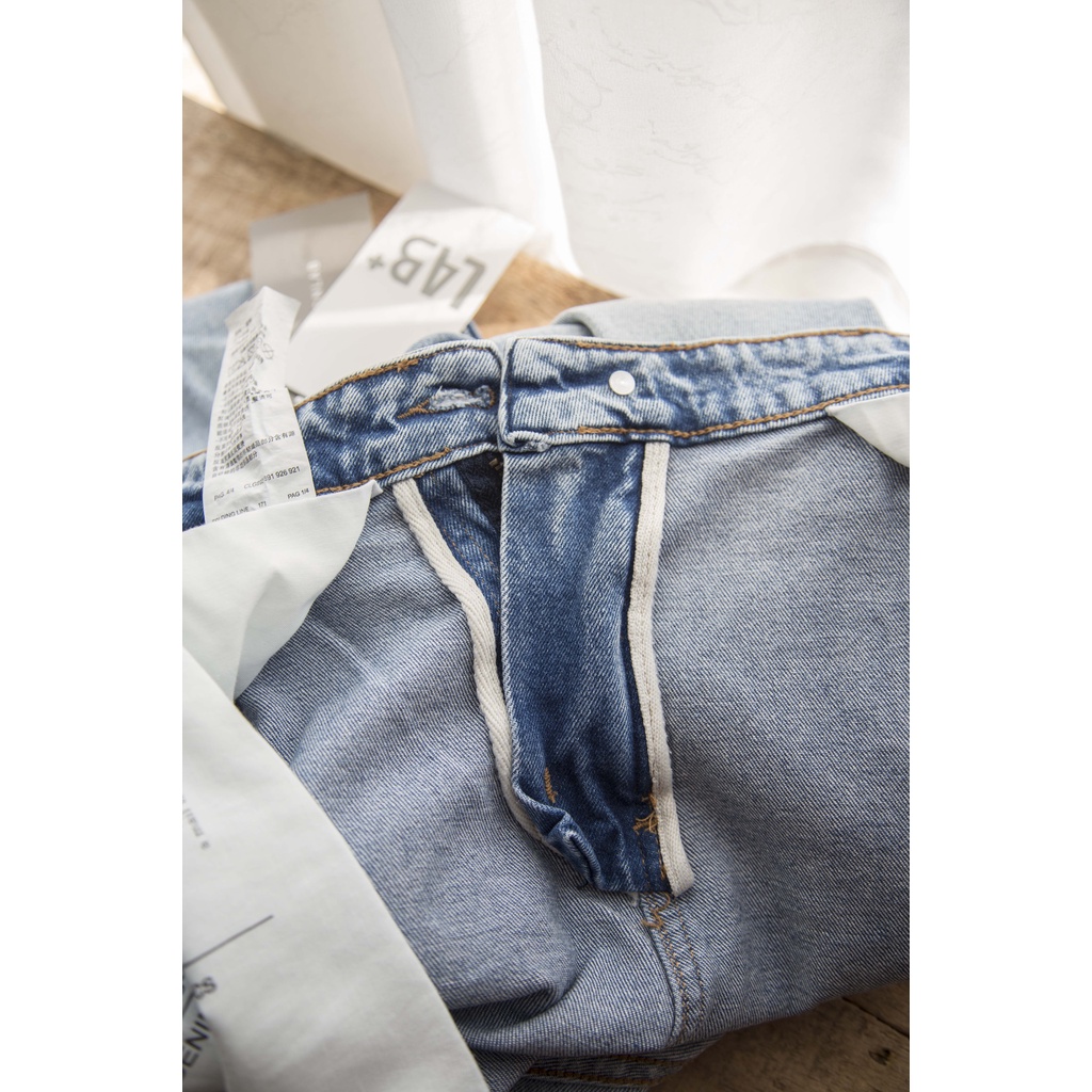 Quần Jean nam vải Denim co giãn nhẹ form Slimfit | quần nam jean xanh bạc  - LAB903