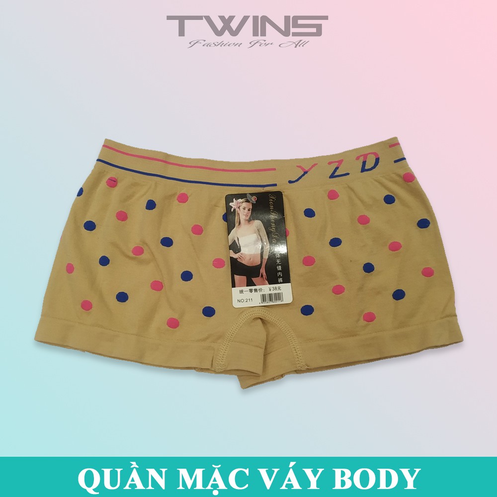 Quần lót mặc trong váy nữ họa tiết chấm bi ôm mông chống cuộn chất thun mềm mịn thoáng mát siêu co giãn dưới 65kg
