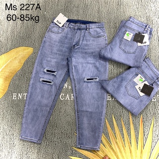 Quần jean 9 tấc bigsize - quần baggy jean co giãn 4 chiều