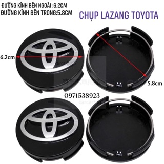 nắp chụp lazang 62mm Cho Toyota Camry innova Yaris Corolla altis vios hàng oem loại xịn đẹp 1 cái