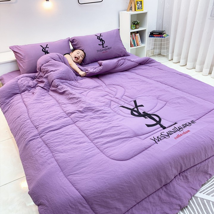 BỘ CHĂN GA GỐI HÈ COTTON ĐŨI 5 MÓN CAO CẤP MẪU MỚI TRẺ TRUNG HIỆN ĐẠI