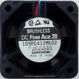 QUẠT hút tản nhiệt DC SANYO DENKI 109P0412M602 40*40*20 12VDC 0.06A