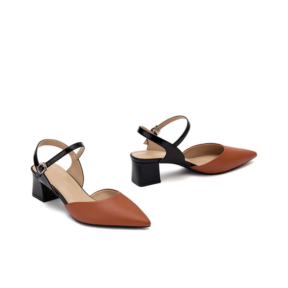 Giày cao gót Nữ 5cm Thời Trang JUNO mũi nhọn phối màu CG05075