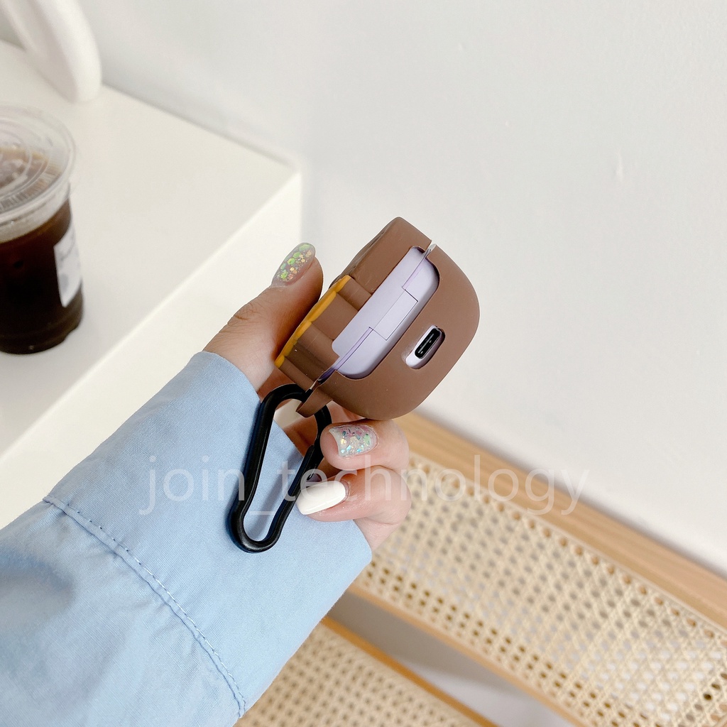 Vỏ bảo vệ hộp sạc Tai nghe không dây Basues WM01 bằng silicon mềm họa tiết hoạt hình dễ thương