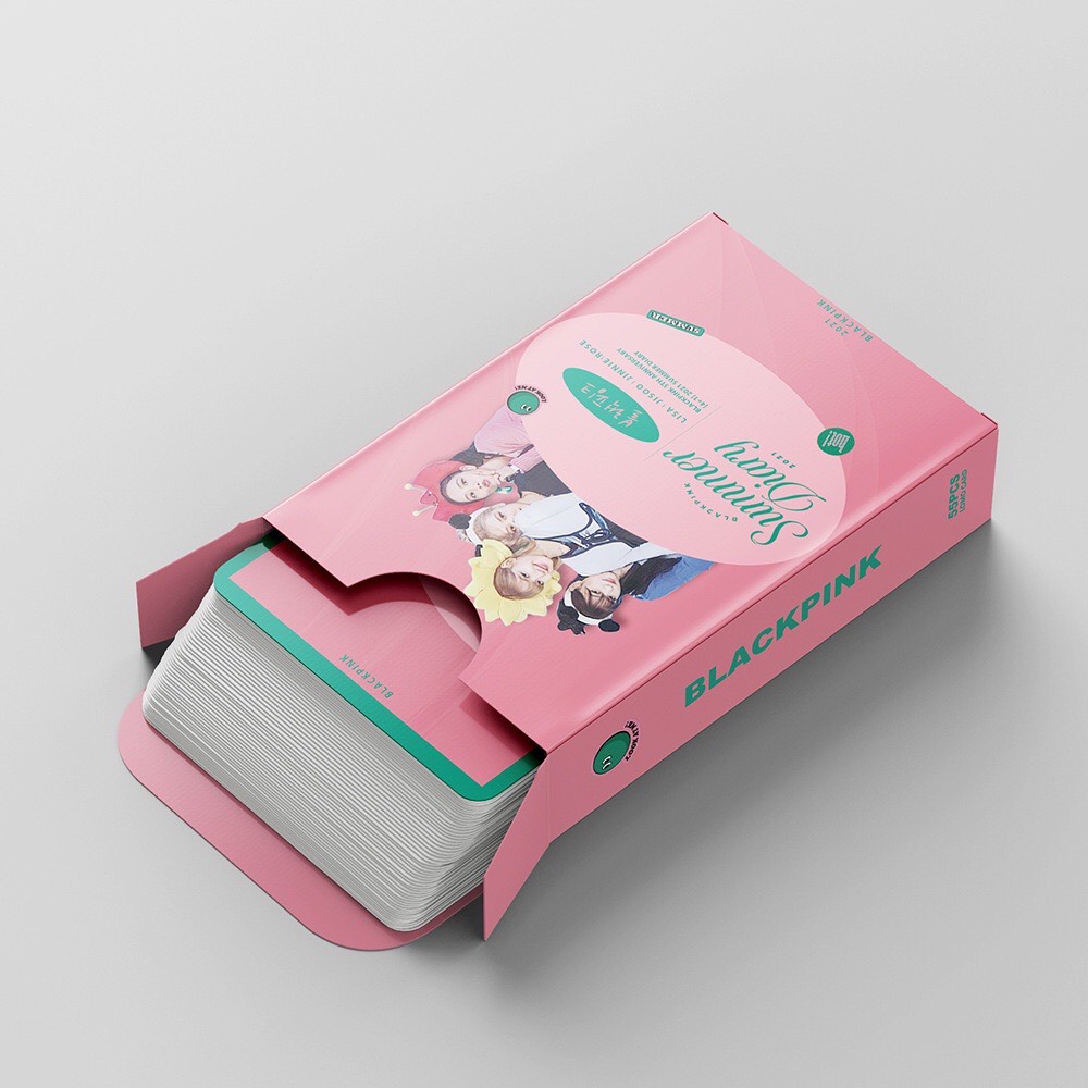 Hộp 55 tấm ảnh thẻ LOMO CARD BO GÓC BLACKPINK- Summer Diary