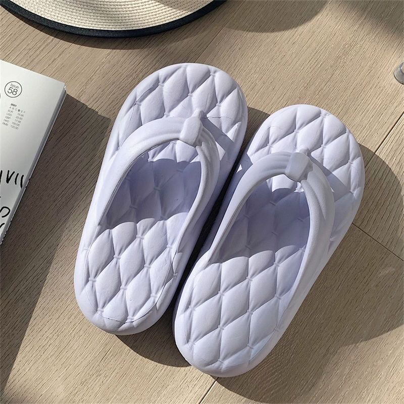 JY218  -Dép xỏ ngón bánh mì nữ tính dịu dàng dành cho các nàng, đế vân lưới form đúc liền siêu bền