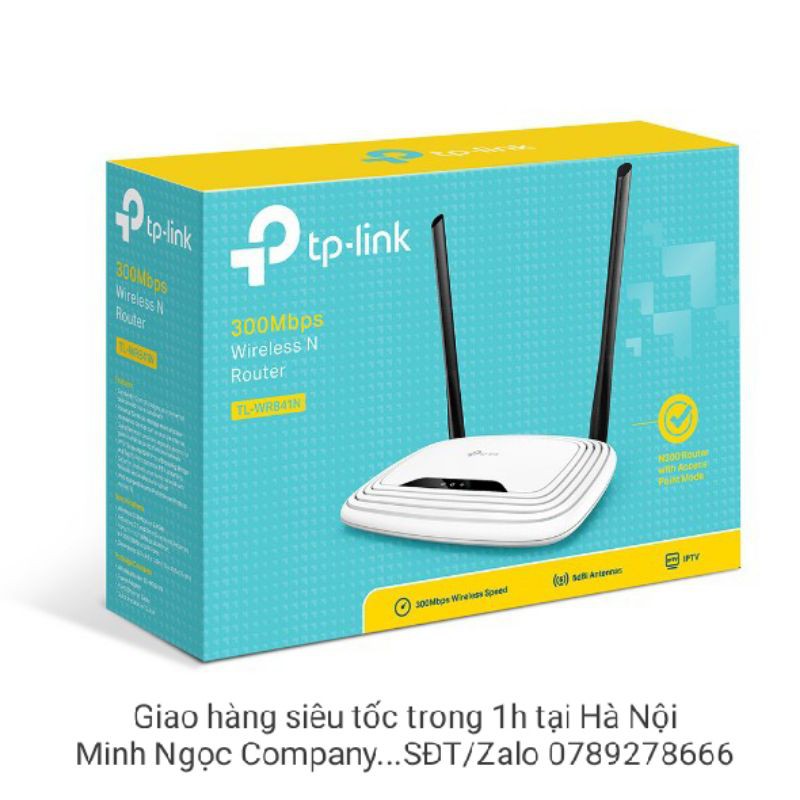 Bộ Phát Wifi Tp-Link TL-WR841N Tốc Độ 300Mbps - Hàng Chính Hãng BH 24 Tháng 1 Đổi 1
