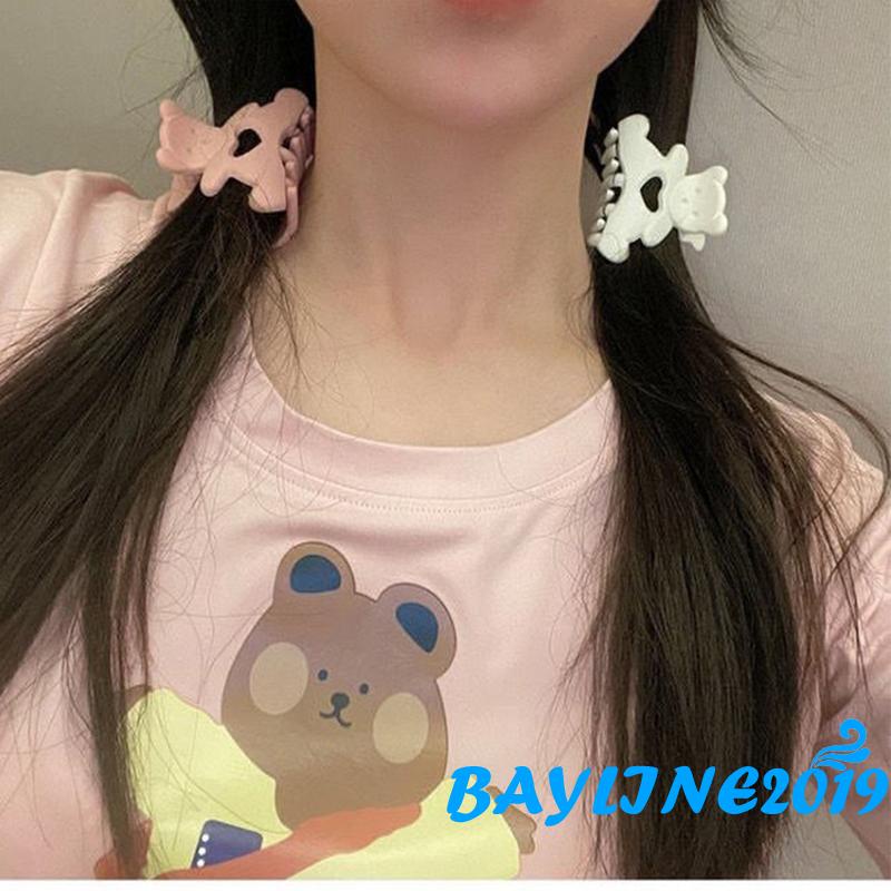 BAY-Kẹp bắt cá mập thiết kế rỗng chống trượt hình trái tim hoạt hình sáng tạo cho nữ