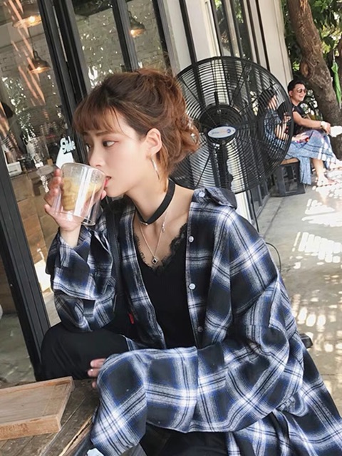 (Order) Áo sơ mi kẻ caro oversize đẹp chất