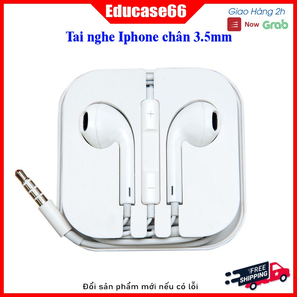 Tai nghe IPHONE chân Lightning - có Mic - Tương thích từ dòng Iphone 7 đến Iphone 12 Pro max, Tai nghe Apple Educase66