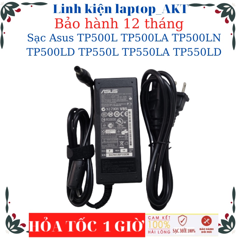 Sạc laptop Asus TP500L TP500LA TP500LN TP500LD TP550L TP550LA TP550LD-Sạc Asus 19v-2.37A/3.42A-45W/65W vuông, chữ nhật
