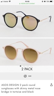 Order kính Asos hãng ASOS DESIGN