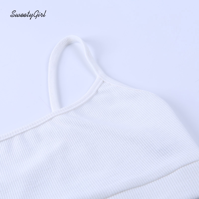 Bộ áo tank top hở lưng in chữ + quần short lưng cao thể thao thời trang cho nữ