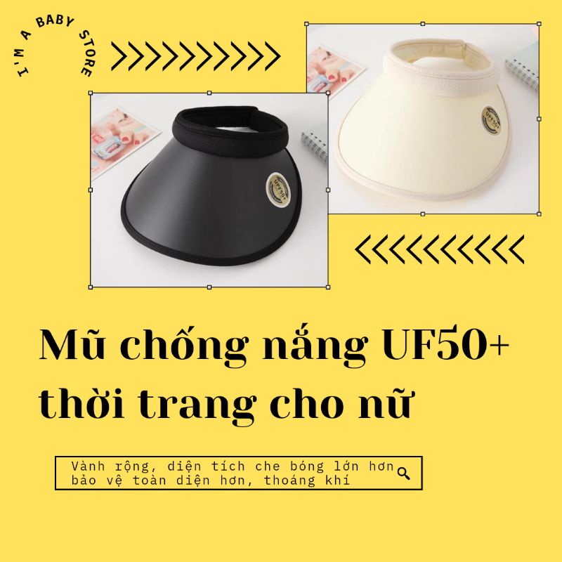 Mũ hở đầu, chống nắng chống tia UV, tia cực tím nữ phong cách mùa hè