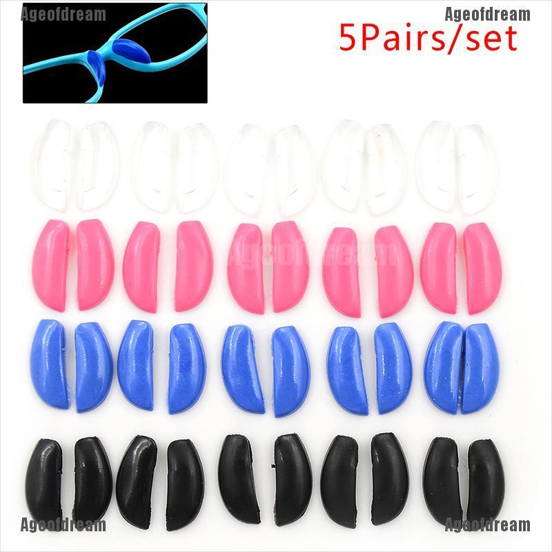 (hàng Mới Về) Set 5 Cặp Đệm Mũi Silicone Chống Trượt Cho Mắt Kính | BigBuy360 - bigbuy360.vn