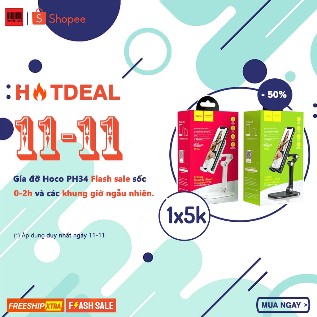 Giá đỡ điện thoại để bàn và máy tính bảng Hoco PH34