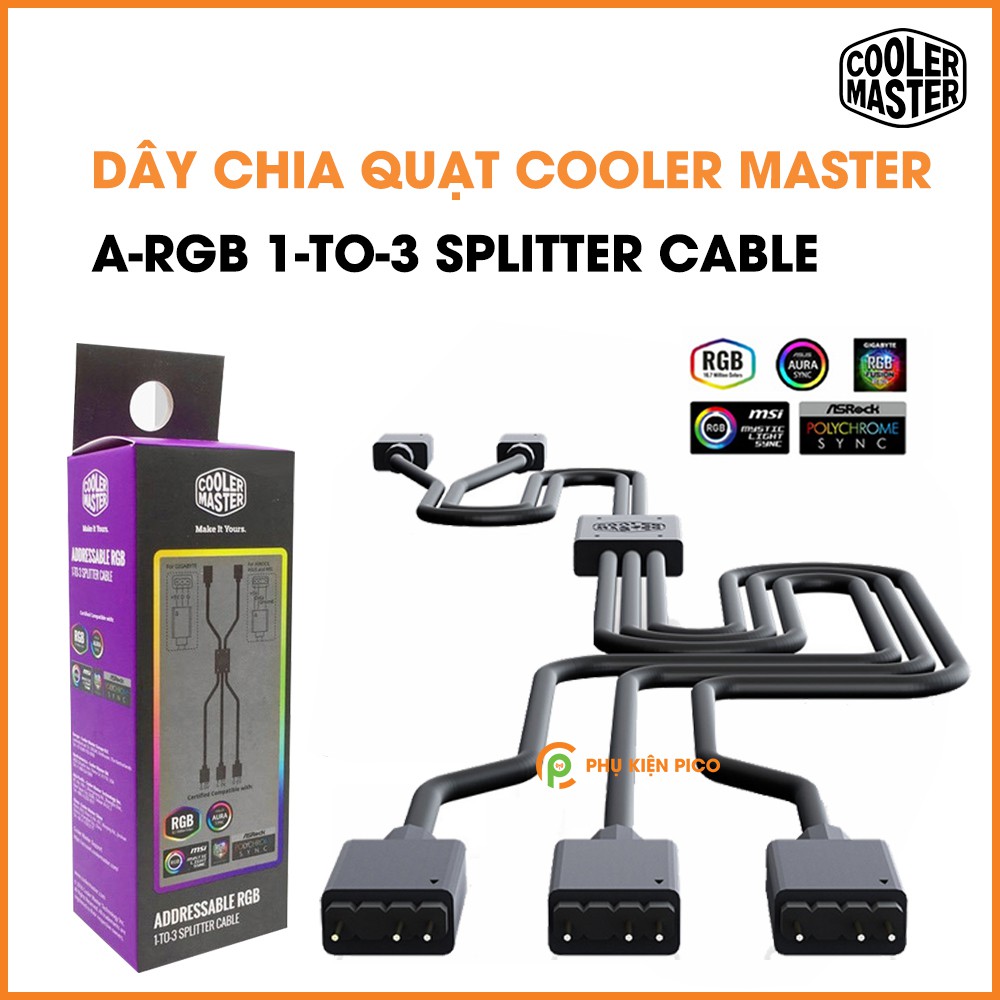 Dây chia quạt Cooler Master A-RGB 1-to-3 Splitter Cable dây chia A-RGB 5v