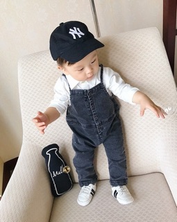 Set yếm jean bé trai