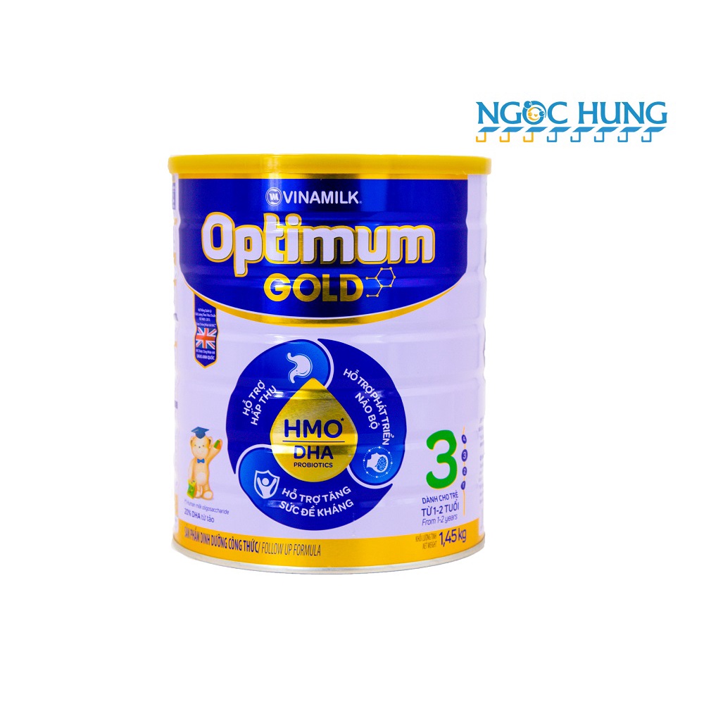 Sữa bột Optimum Gold số 3 và 4 lon thiếc 1,45kg cho bé