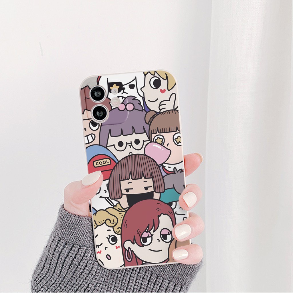 Ốp lưng BVC cạnh vuông giả 14 ngộ nghĩnh 2 5 6 5s/6/6plus/6s/6splus/7/7plus/8/8plus/x/xr/xs/11/12/pro/promax/13/14Promax