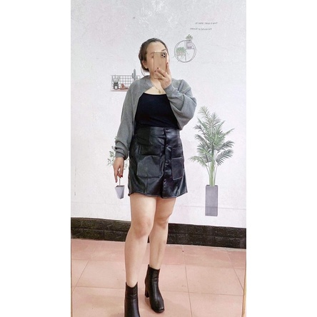 [Bigsize] Chân váy da giả quần(kèm video quay ảnh thật) | BigBuy360 - bigbuy360.vn