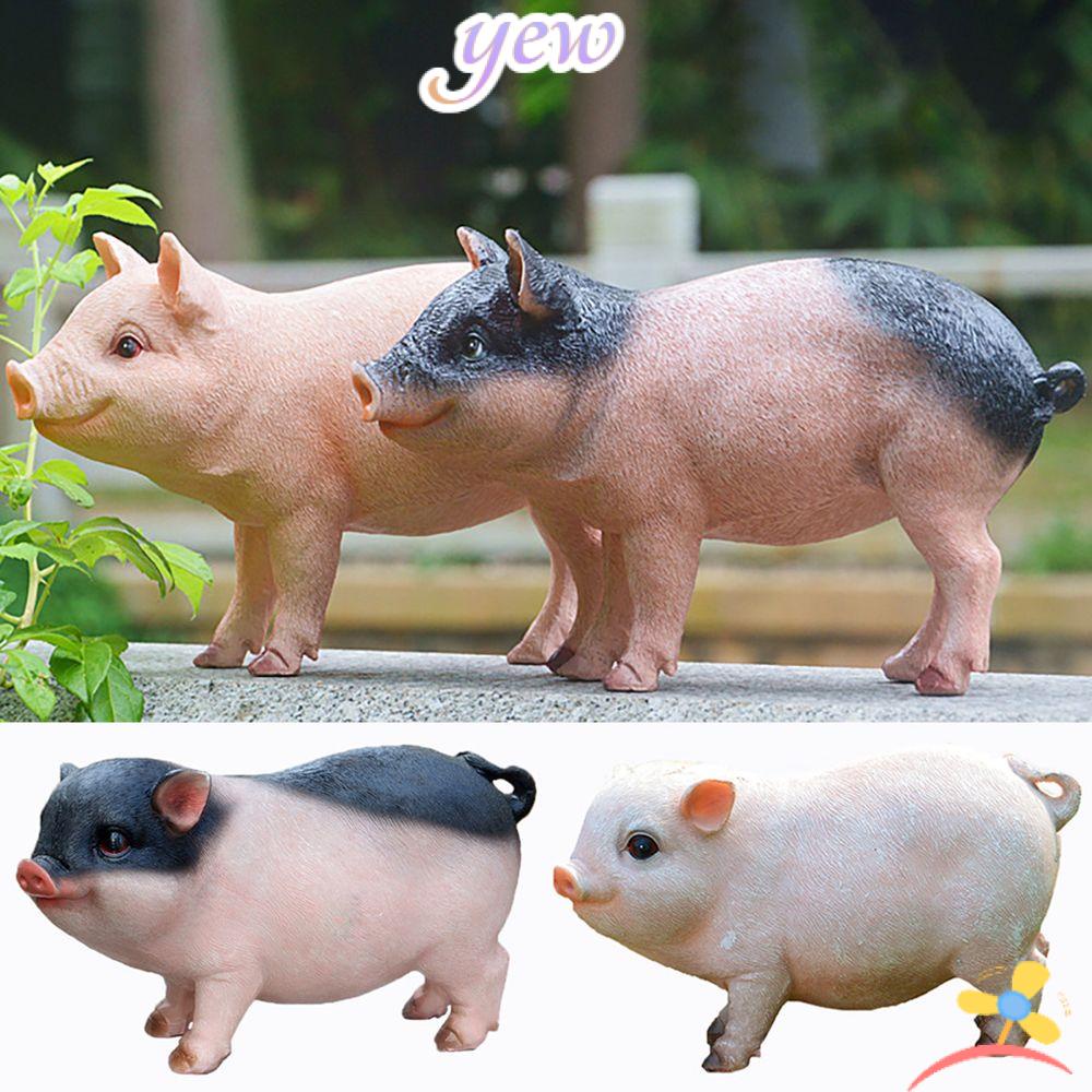 ♕Thú Nhồi Bông♕ Mô Hình Chú Heo Thủ Công Trang Trí Sân Vườn Nhiều Màu Sắc